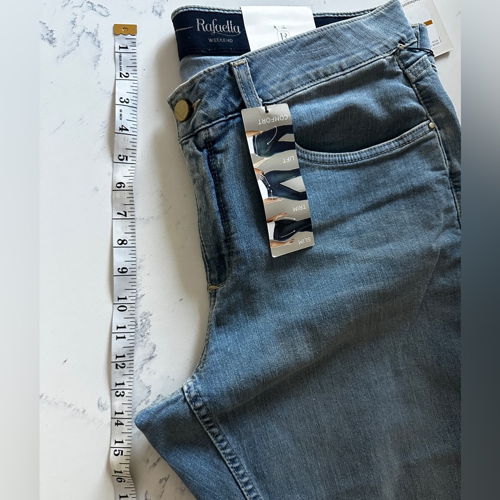 NWT Rafaella Blue Denim Plus Size Slim Fit Jeans Size 16W - Picture 7 of 7